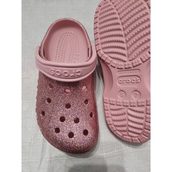 Crocs Special Edition Pink Glitter Size 7 - Picture 6 of 8